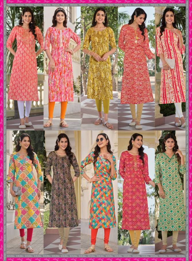 Garden City Vol 8 By Diya Trends  Casual Wear Straight Kurtis Wholesalers In Delhi

